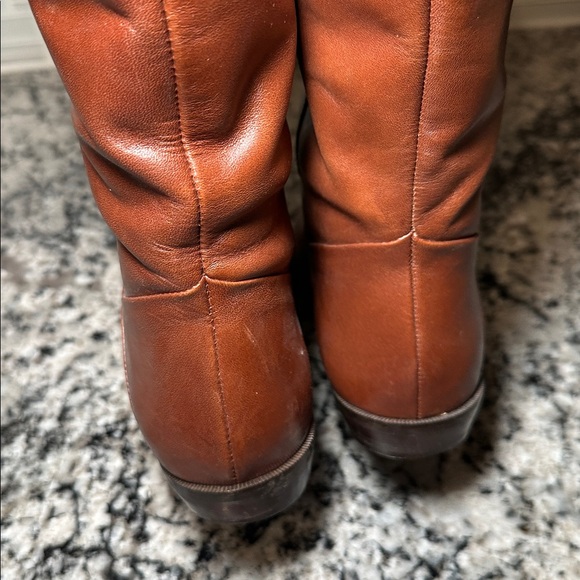 Annie Sport Brown Faux Leather Knee-High Riding Boots - 8B - Picture 8 of 9